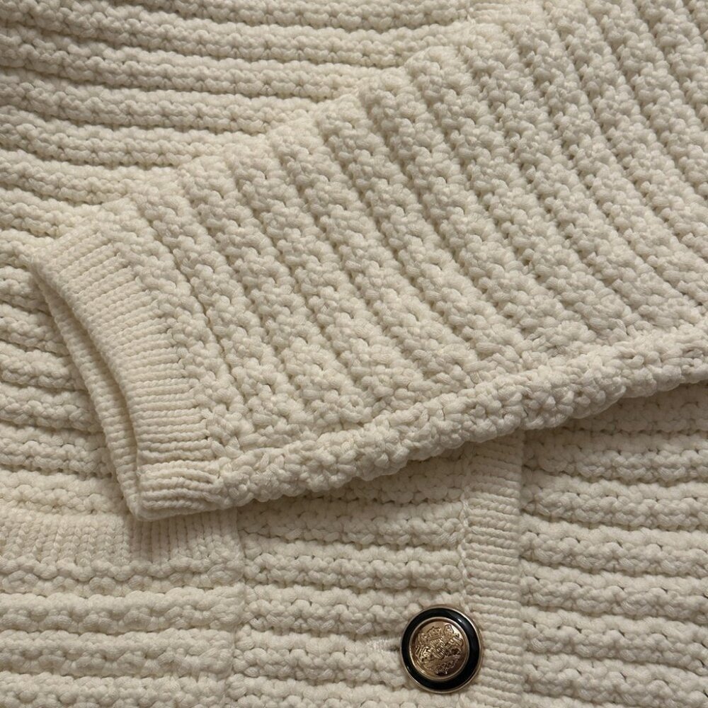 NEW Ba&sh Bash Gaspard Tweed Cardigan Jacket in Ecru Cream White | size 1 / S - Picture 10 of 13